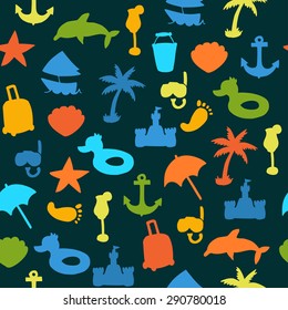 Vector beach pattern for summer