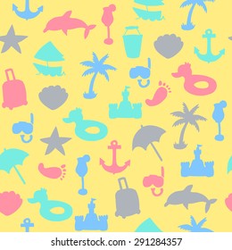 Vector beach pattern for summer