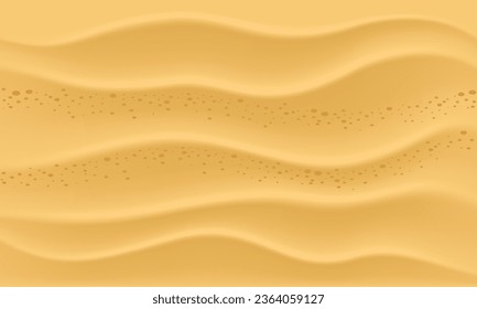 Vector beach texture with golden sandy waves.