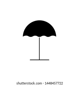 Vector beach umbrella. Umbrella icon. Beach icon.