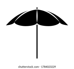 paraguas de playa vectorial aislado de fondo blanco