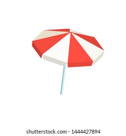 Vector beach umbrella isometric icon on white background