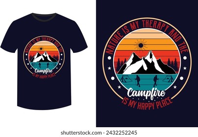 Vector Beach vintage summer Tshirt design sea beach