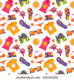 Vector beach wear pattern for summer