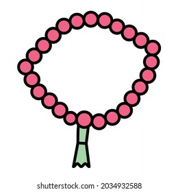 Vector Beads Filled Outline Icon Design
