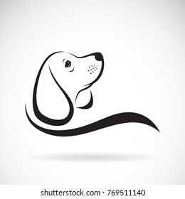 Vector of beagle dog design on white background, Pet. Animals.