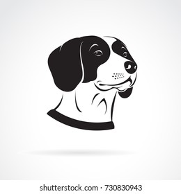 Vector of a beagle dog head on a white background. Pet. Animals.