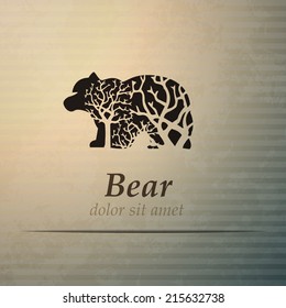 Vector bear american labels