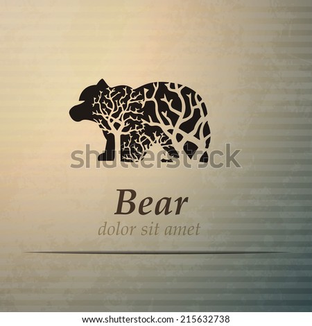 Vector bear american labels