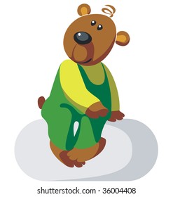 Vector. Bear color 03. More Cartoons see in portfolio