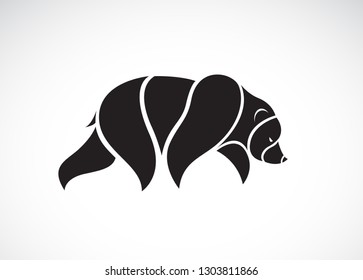 Vector bear design white background  Wild Animals  Bear logo icon  Easy editable layered vector illustration 