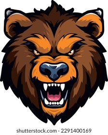vector bear esport mascot design illustration
