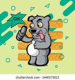 vector bear funny for tshirt design