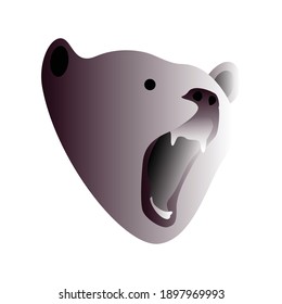 Vector bear in gradient style