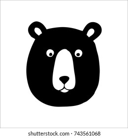 Vector bear. Hand-drawn illustration