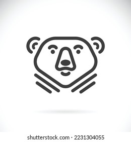 Vector of bear head design on white background., Wild Animals. Easy editable layered vector illustration.