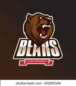 vector bear logo mascot. Can be used in sports logo design