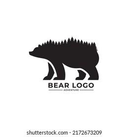 Vector Bear mountain and outdoor adventures logo.