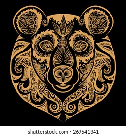 Vector Bear Ornament Illustration