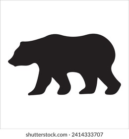 Silución del oso vector aislado en fondo blanco Icono del oso símbolo moderno imagen del oso negro