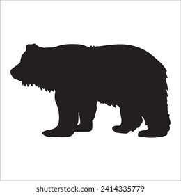 Vektor-Bär-Silhouette einzeln auf weißem Hintergrund Bärensymbol, modernes Symbol, schwarzer Bär