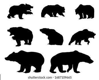 Vector Bear Silhouette Symbol Stock Market Stock Vector (Royalty Free ...