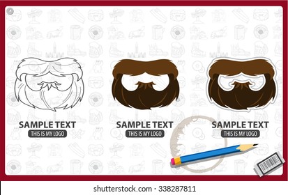 Vector beard logo, barbershop