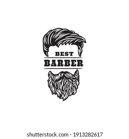 vector bearded men faces, hipsters with the latest haircuts style, 
mustaches, beards. Silhouettes, emblems, icons, labels.
barber shop logo.