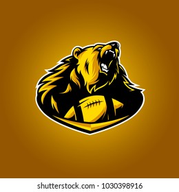 vector of bears footbal logo sport