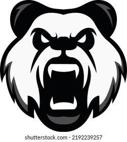Vector of bears sport logo, Bear head illustration vector drawing, Brave Bear head mascot Logo design. Vector Template Illustration Design. Mascot Brave Bear Logo design any kind of graphic work