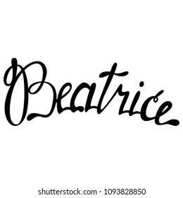 Vector Beatrice name lettering