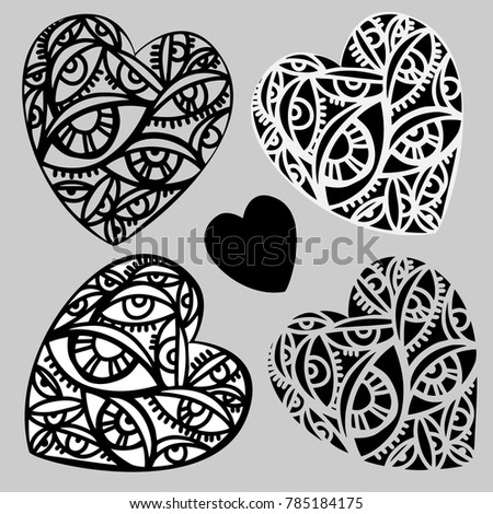 Vector  with beautifu decorative heart 
Can be used for printing paper, suitable for festive invitations, stickers, tattoo.