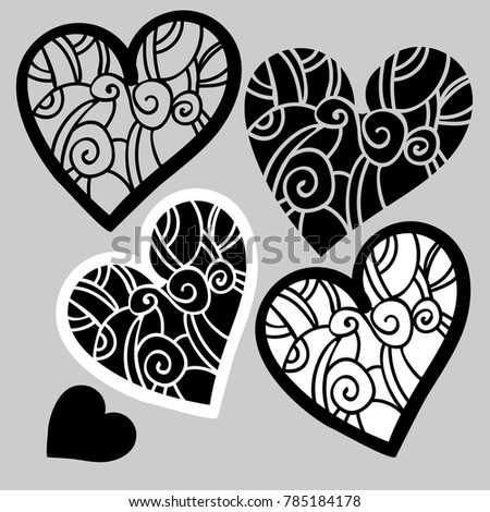 Vector  with beautifu decorative heart 
Can be used for printing paper, suitable for festive invitations, stickers, tattoo.