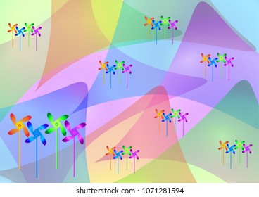 vector beautiful abstract background with color overlay