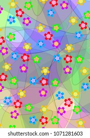 vector beautiful abstract background with color overlay
