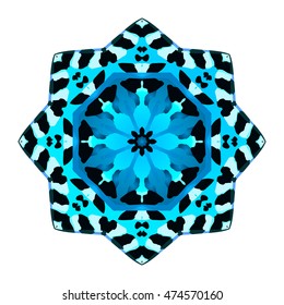 Vector beautiful abstract blue ornament decorative design element