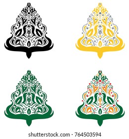 Vector beautiful abstract Christmas tree.