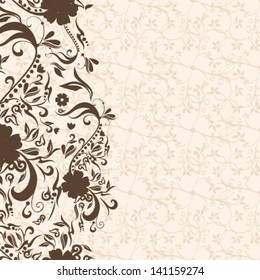Vector beautiful abstract retro grunge vintage floral background illustration