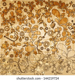 Vector beautiful abstract retro grunge vintage floral background illustration