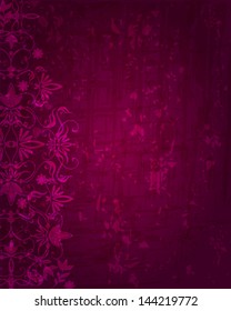 Vector beautiful abstract retro grunge vintage floral background illustration