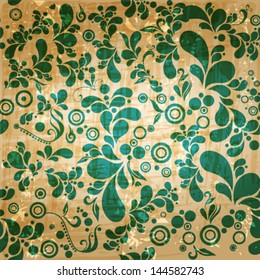 Vector beautiful abstract retro grunge vintage floral background illustration