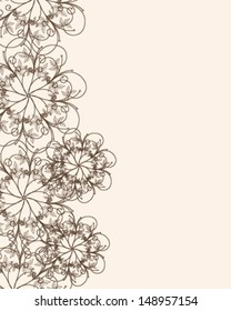 Vector beautiful abstract retro grunge vintage floral background illustration