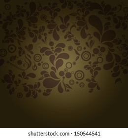 Vector beautiful abstract retro grunge vintage floral background illustration