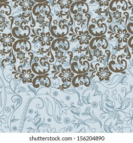 Vector beautiful abstract retro grunge vintage floral background illustration