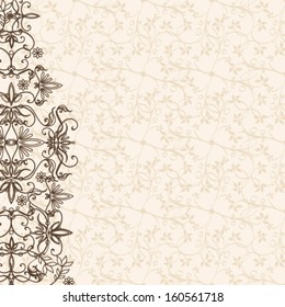 Vector beautiful abstract retro grunge vintage floral background illustration