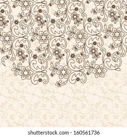 Vector beautiful abstract retro grunge vintage floral background illustration