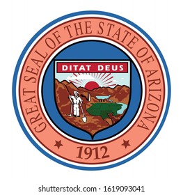 Vector Of Beautiful Arizona State Seal.