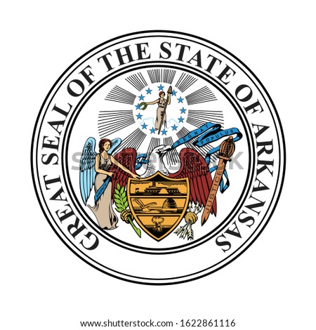 Vector of beautiful Arkansas State seal.