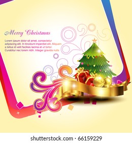 ilustración de diseño de fondo vectorial de hermosas navidades artísticas