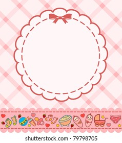 Vector beautiful background with baby icons